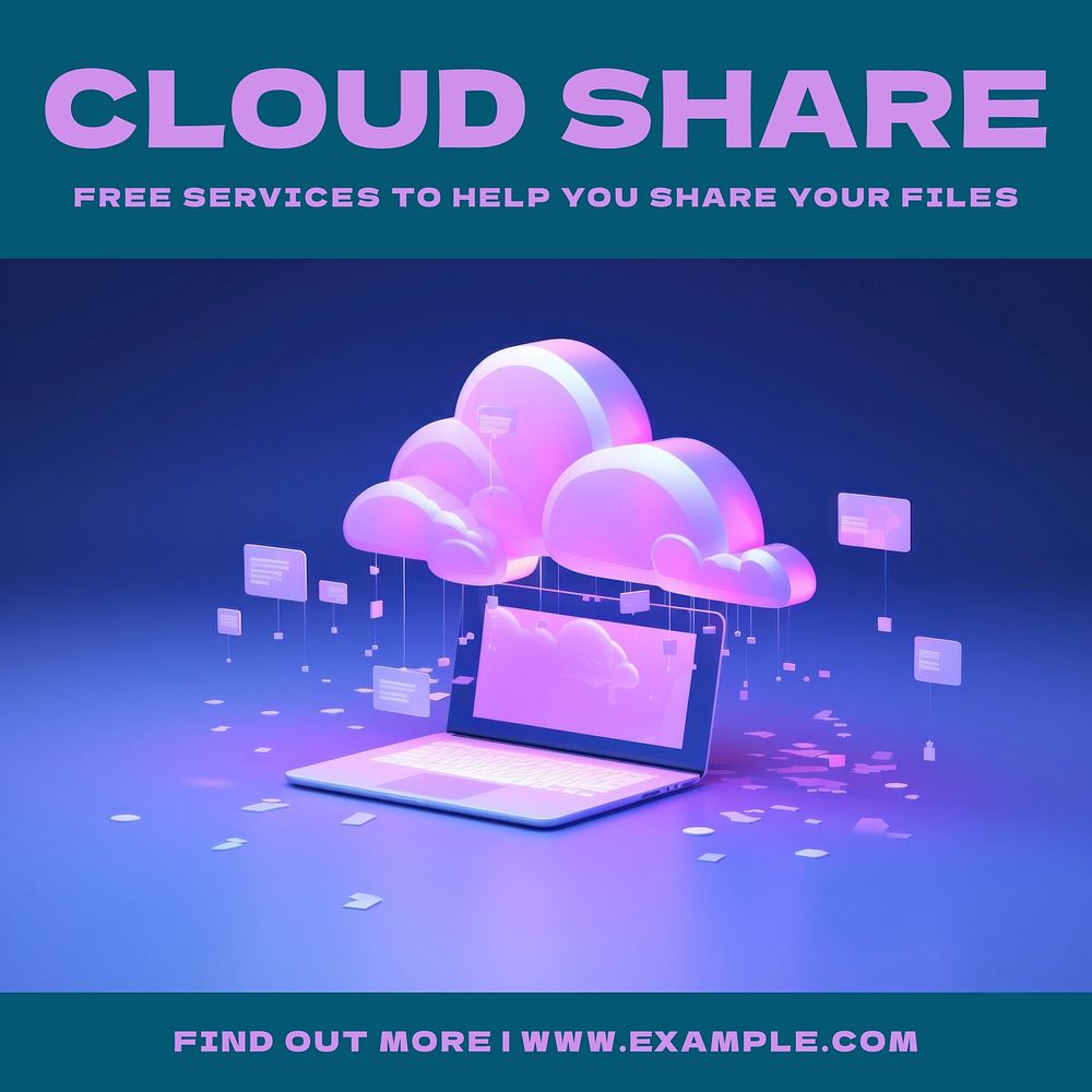 Cloud share Instagram post template