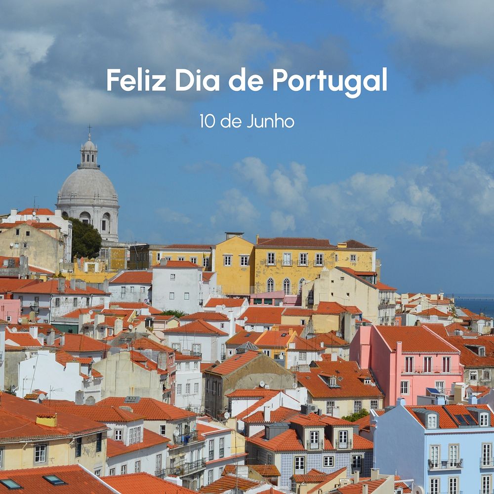 Feliz dia de Portugal Instagram post template