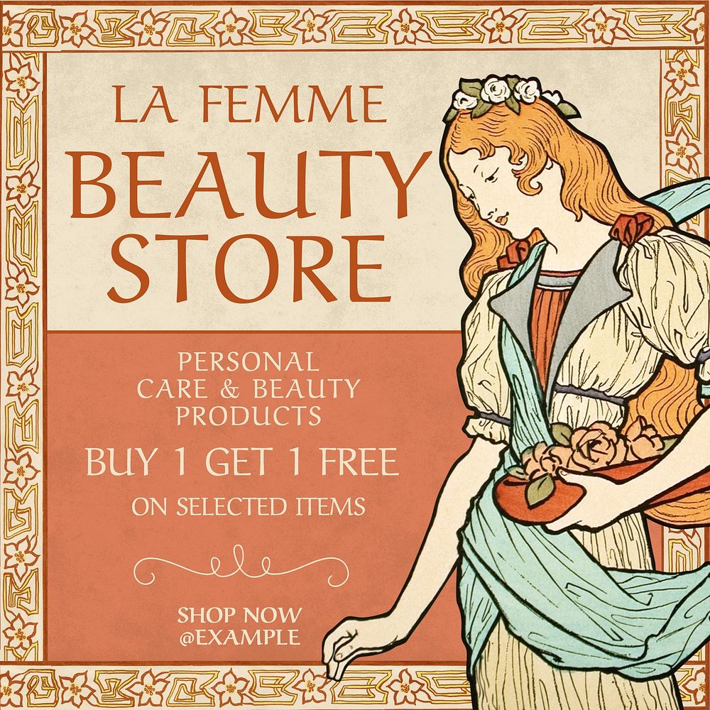 Beauty store Instagram post template  