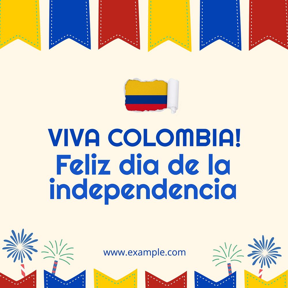 Viva Colombia Instagram post template