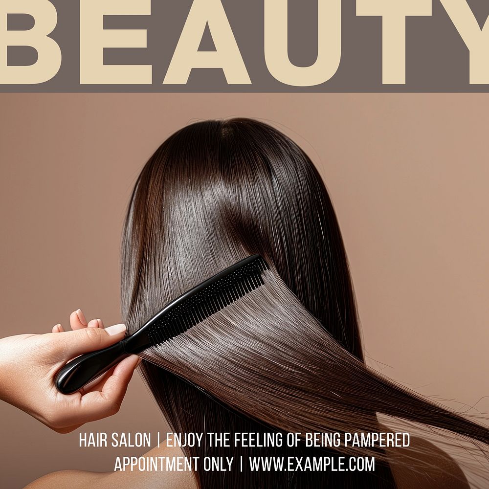 Beauty hair salon Instagram post template