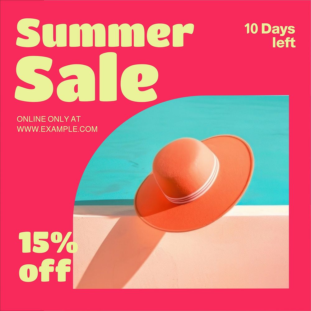 Summer sale Instagram post template