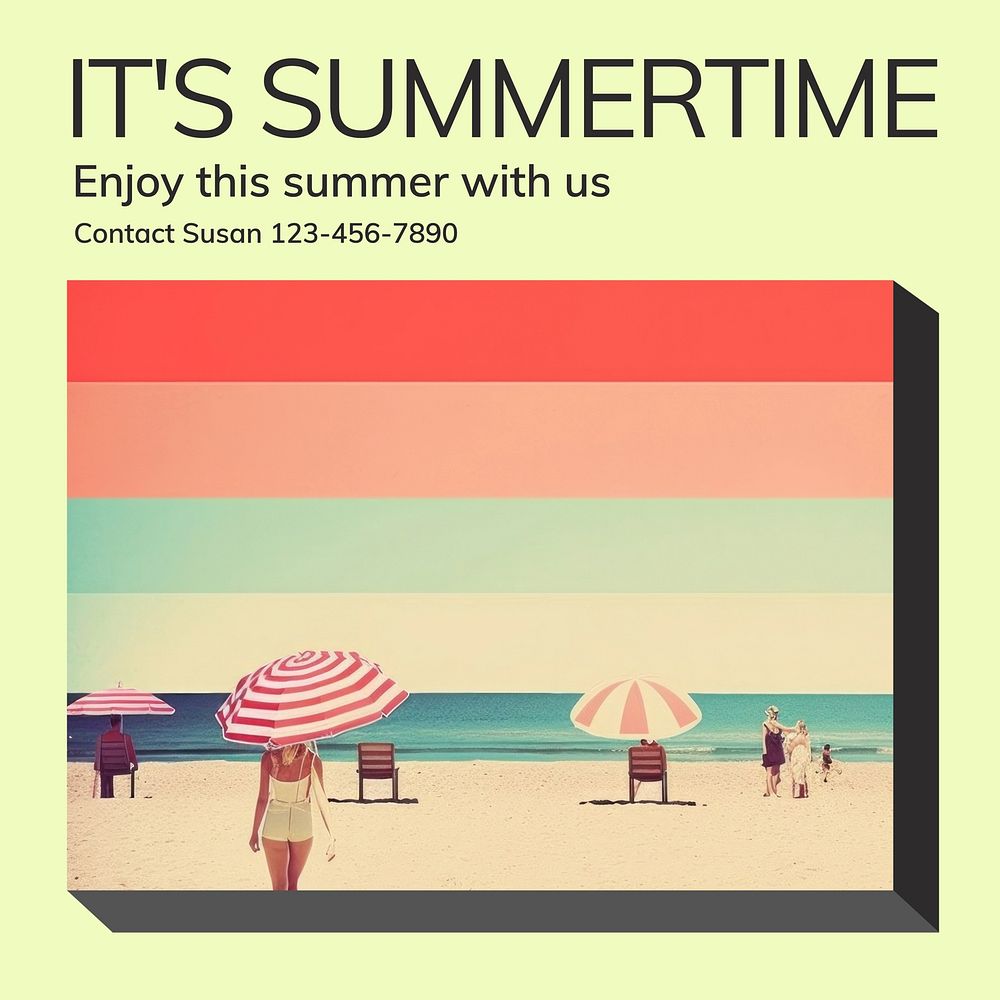 Summertime Instagram post template