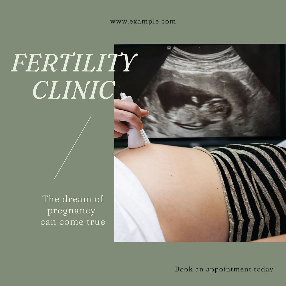 Fertility clinic Instagram post template
