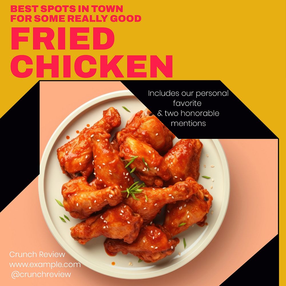 Fried chicken spots Instagram post template