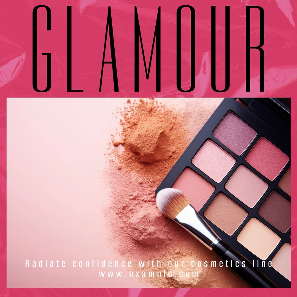 Glamour Facebook post template