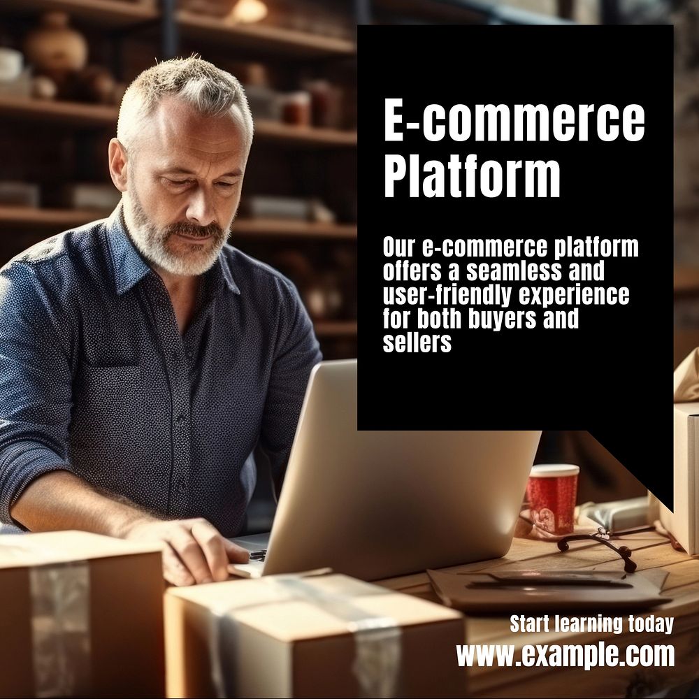 E-commerce business marketing Facebook post template