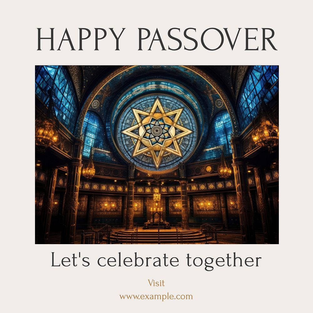 Passover Instagram post template