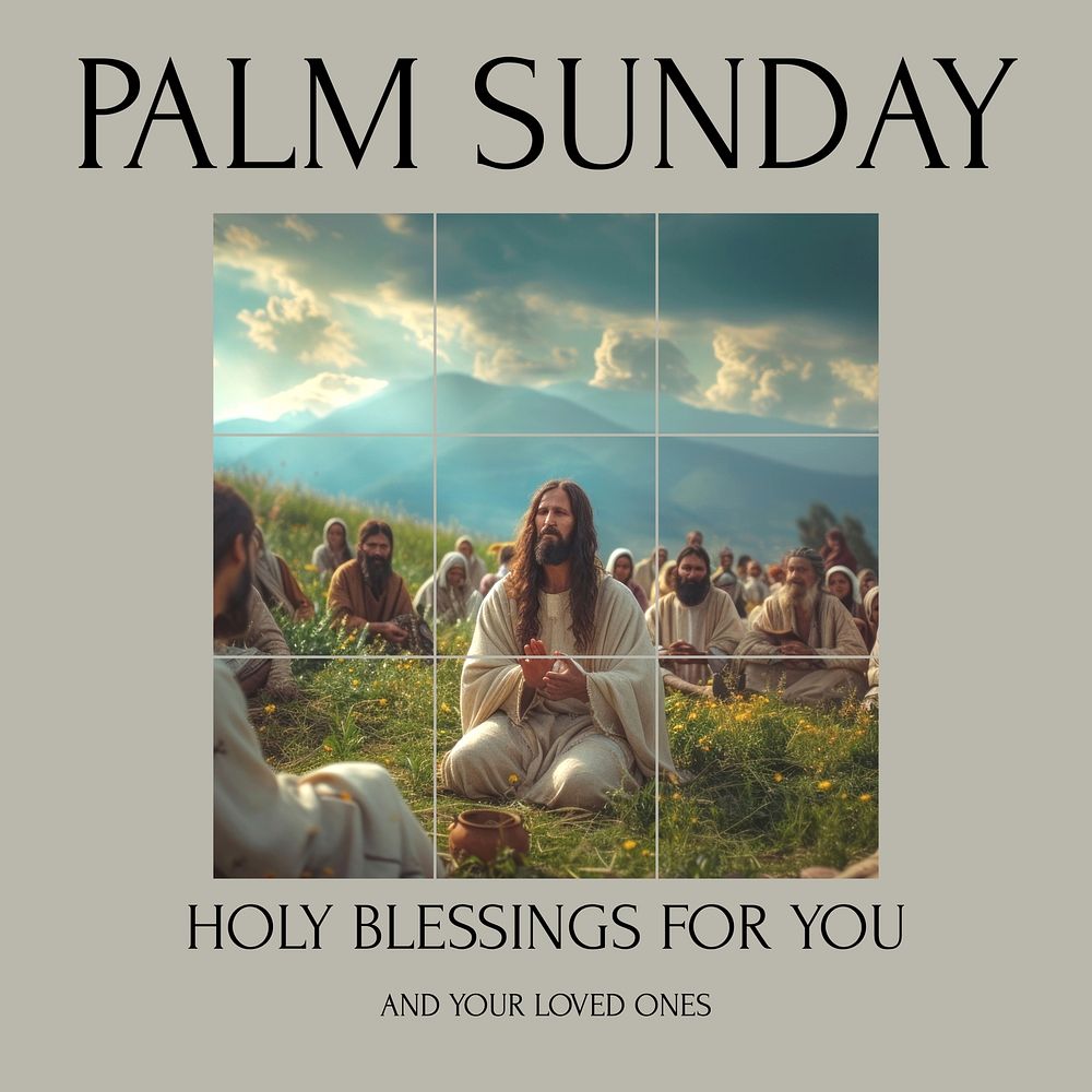 Palm Sunday Instagram post template