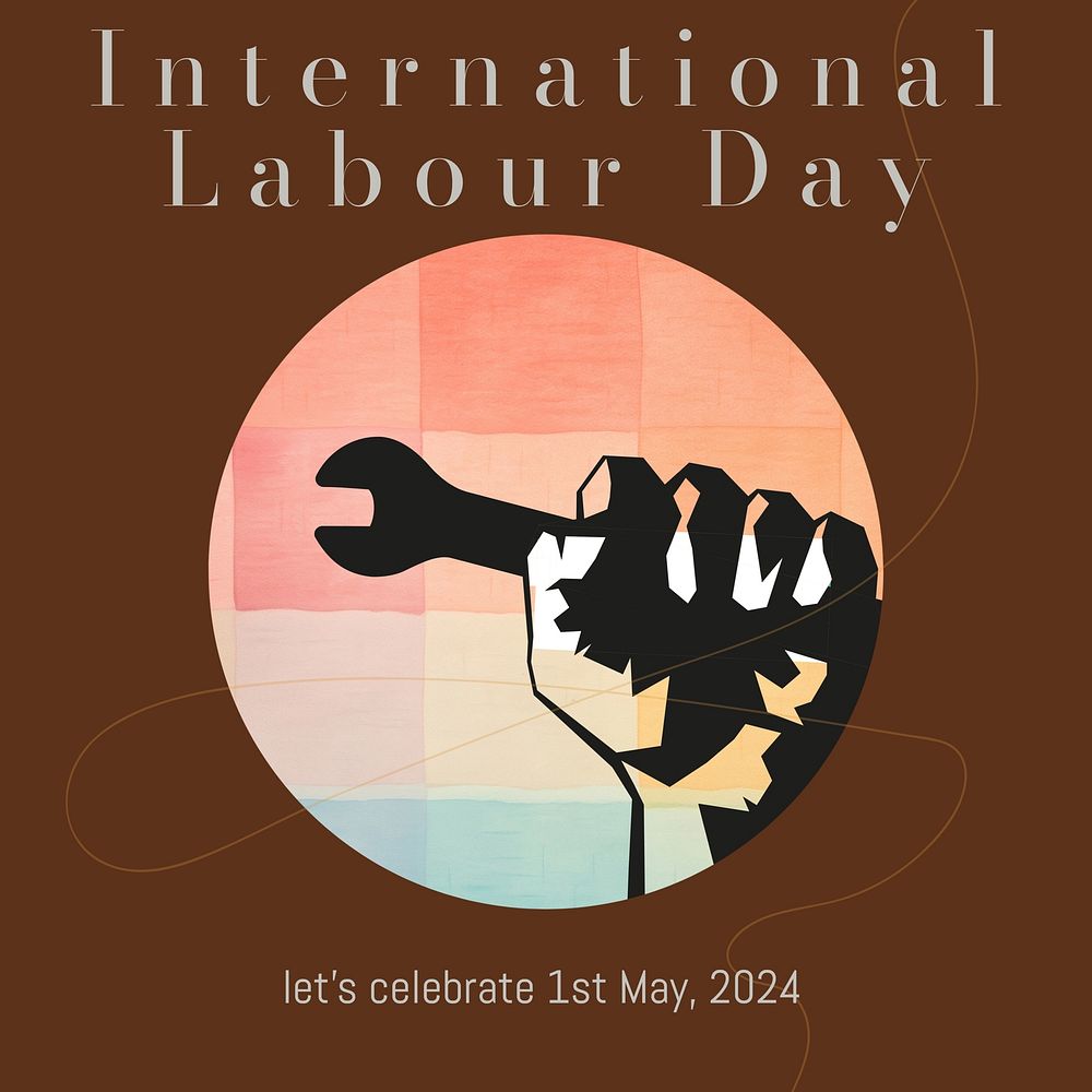International labour day Instagram post template