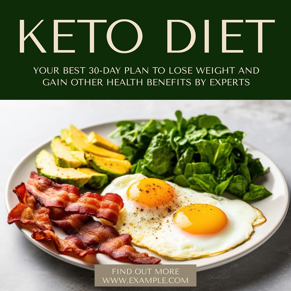 Keto diet Instagram post template