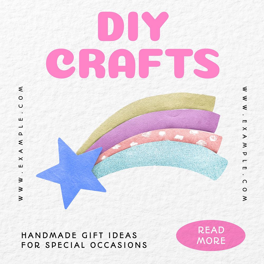 DIY crafts Instagram post template