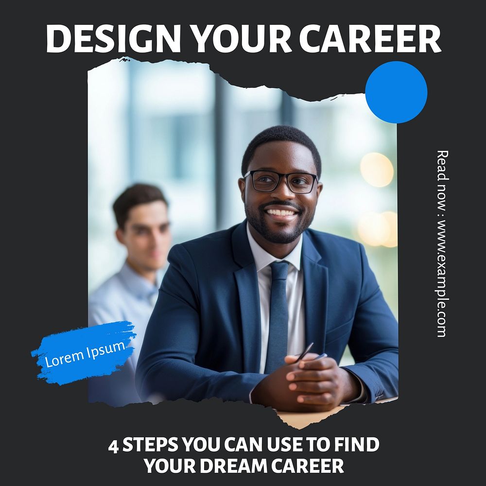 Career design Instagram post template