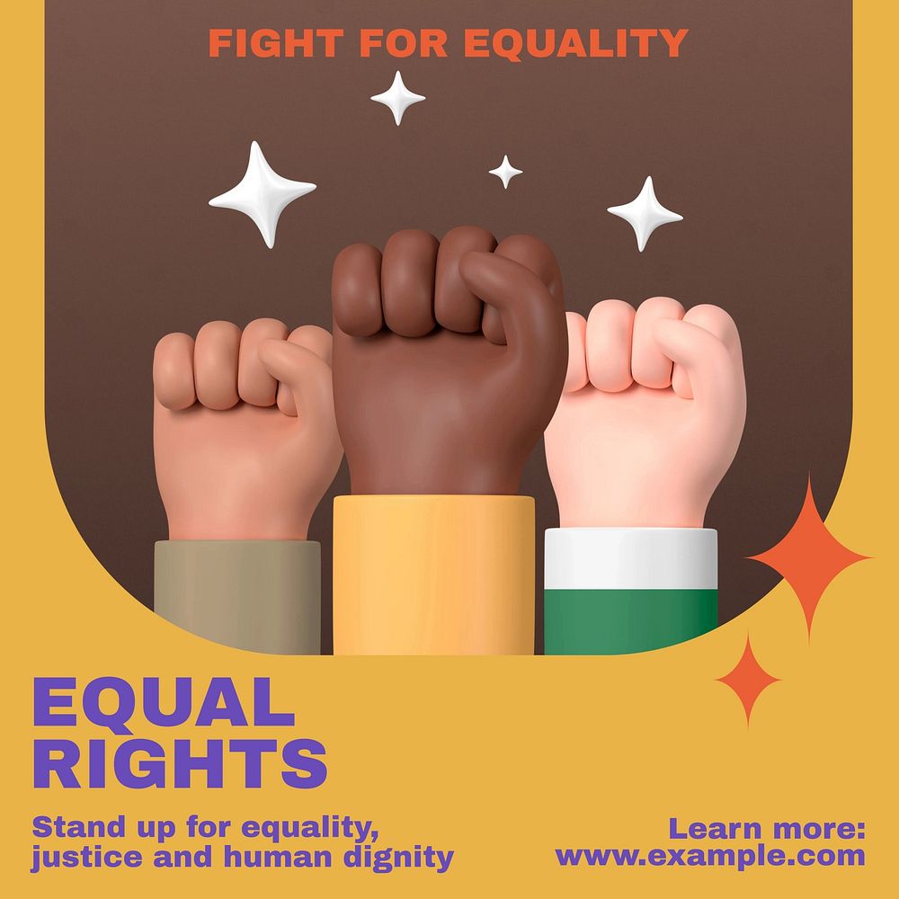 Equal rights Instagram post template  social media ad
