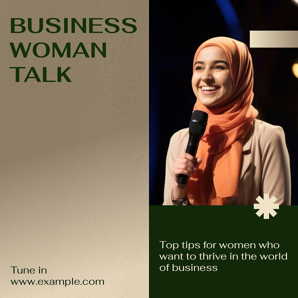 Businesswoman talk Instagram post template