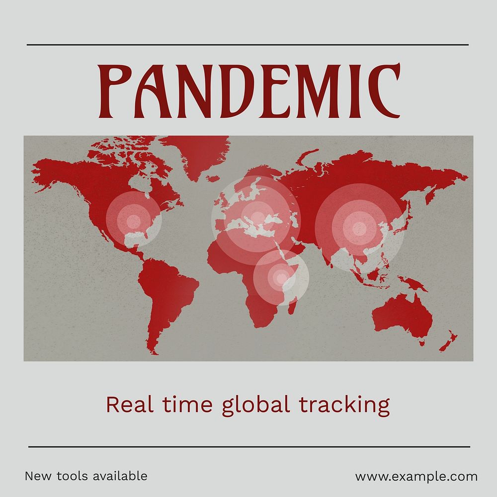 Pandemic Instagram post template, editable social media ad