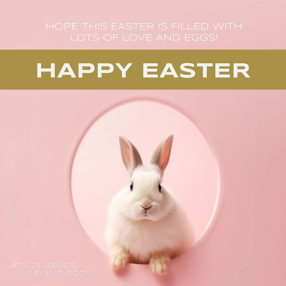 Happy Easter Facebook post template