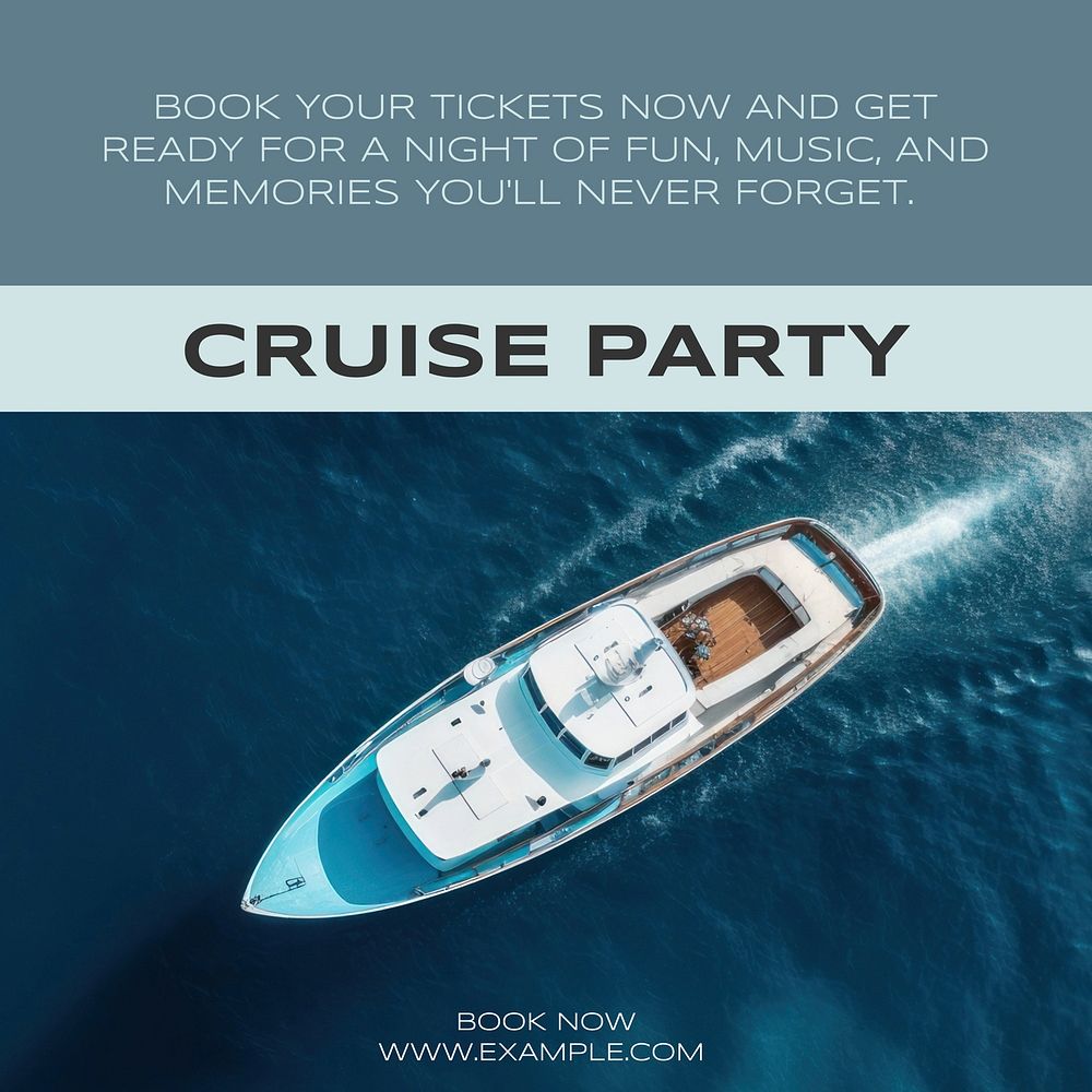 Cruise party Instagram post template