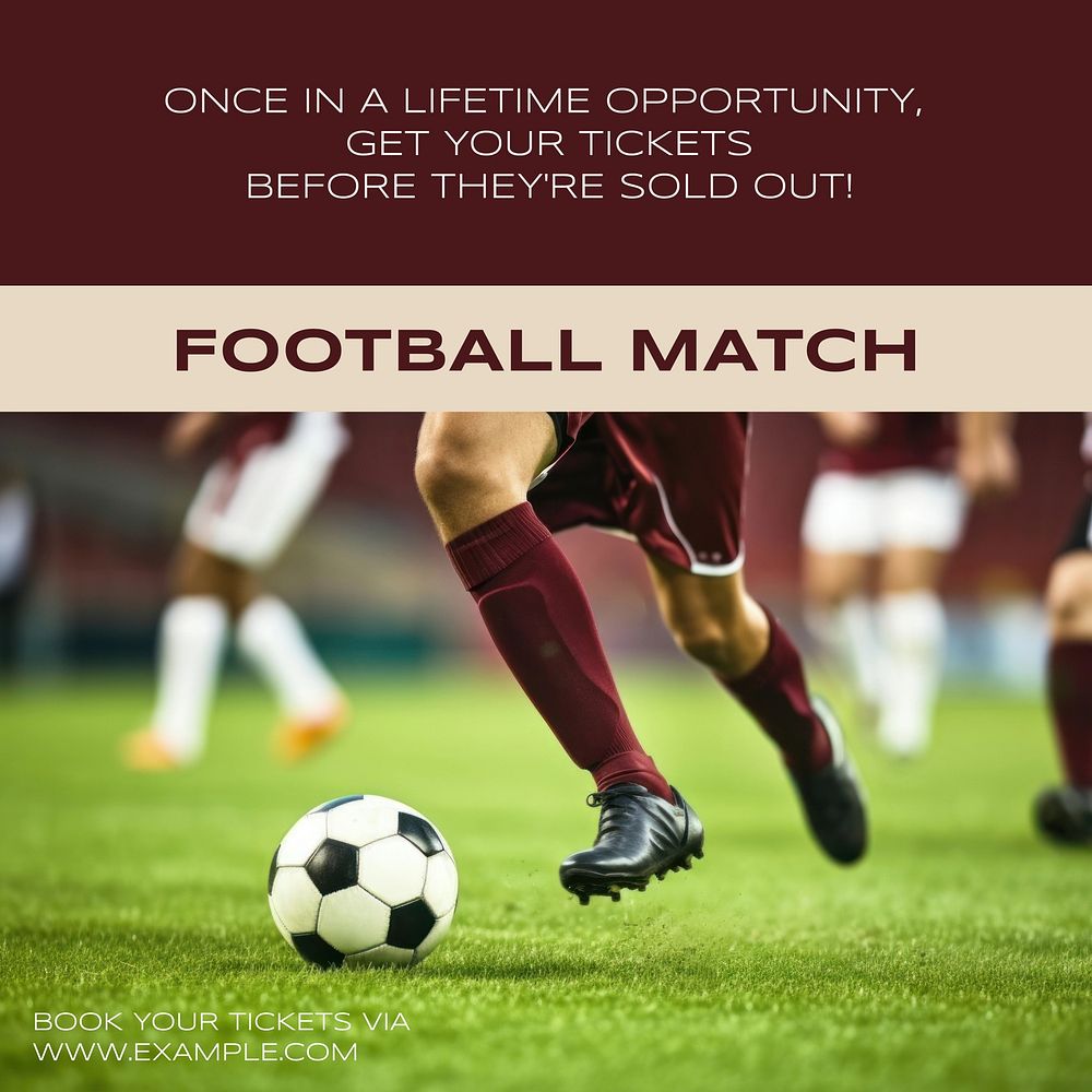 Football match Instagram post template
