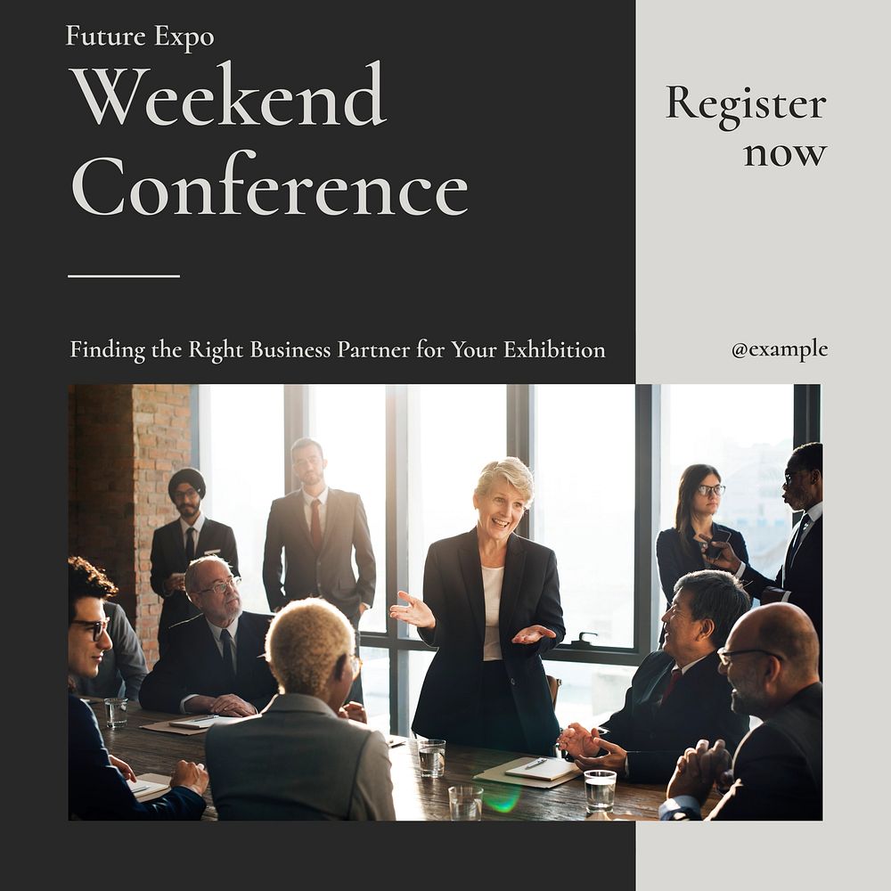 Weekend conference Instagram post template