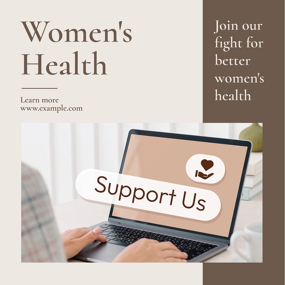 Women's health Instagram post template  