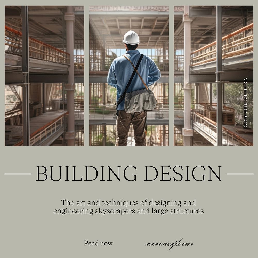 Design a building Facebook post template