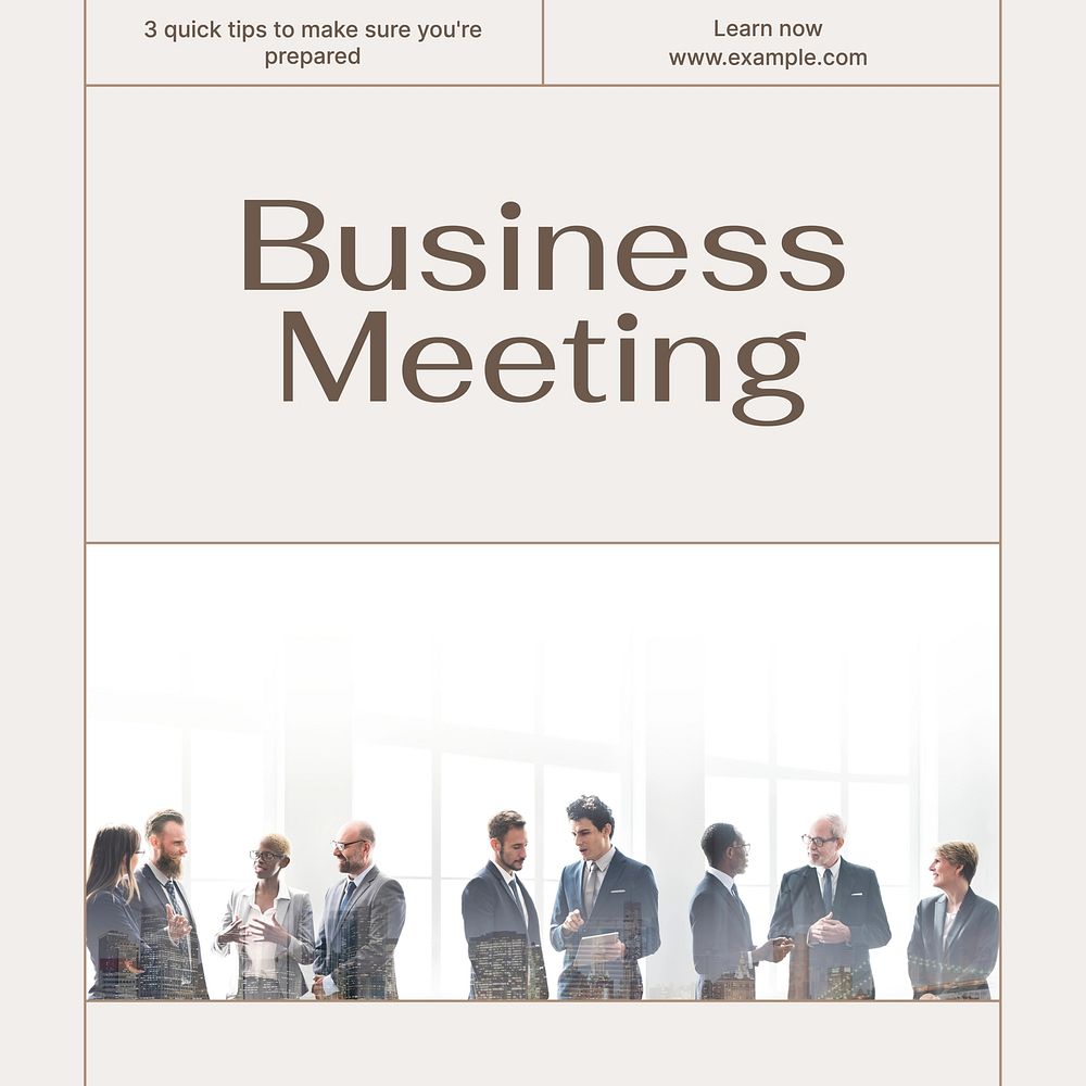 Business meeting Instagram post template