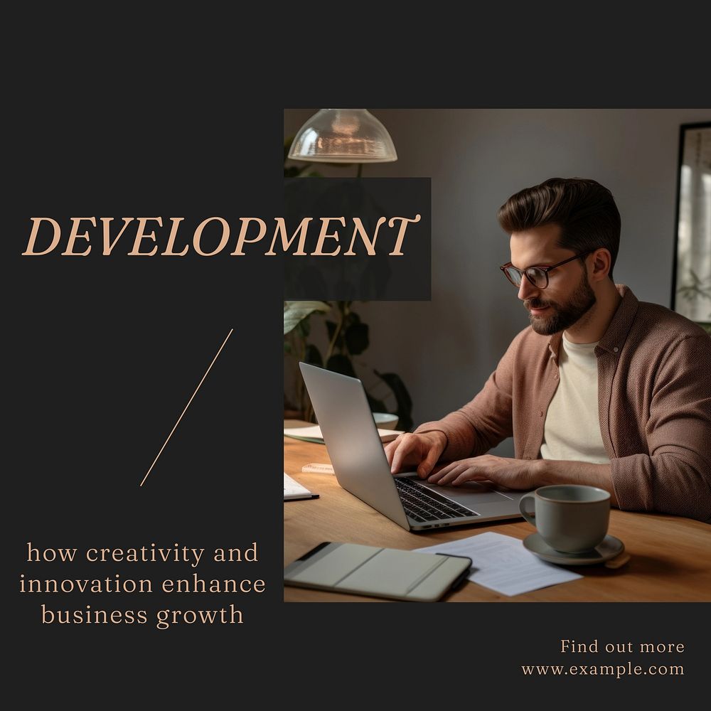 Enhance business growth Instagram post template