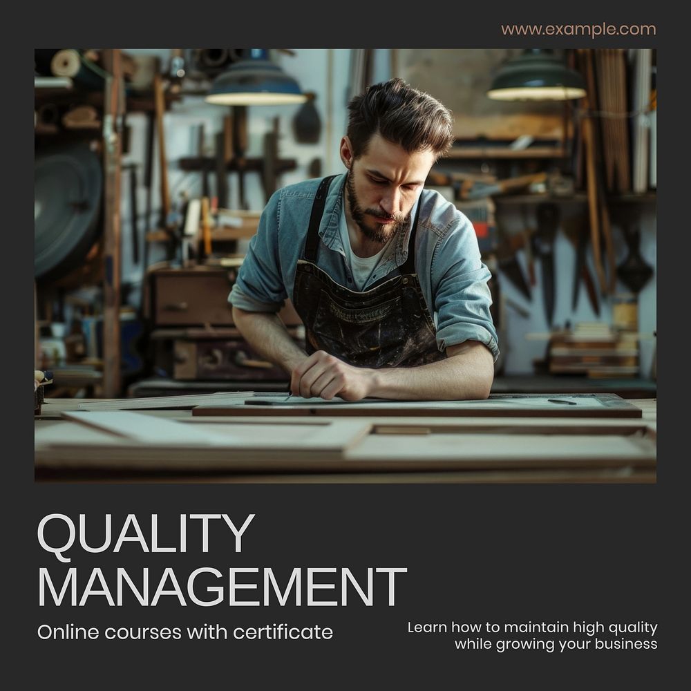 Quality management Instagram post template