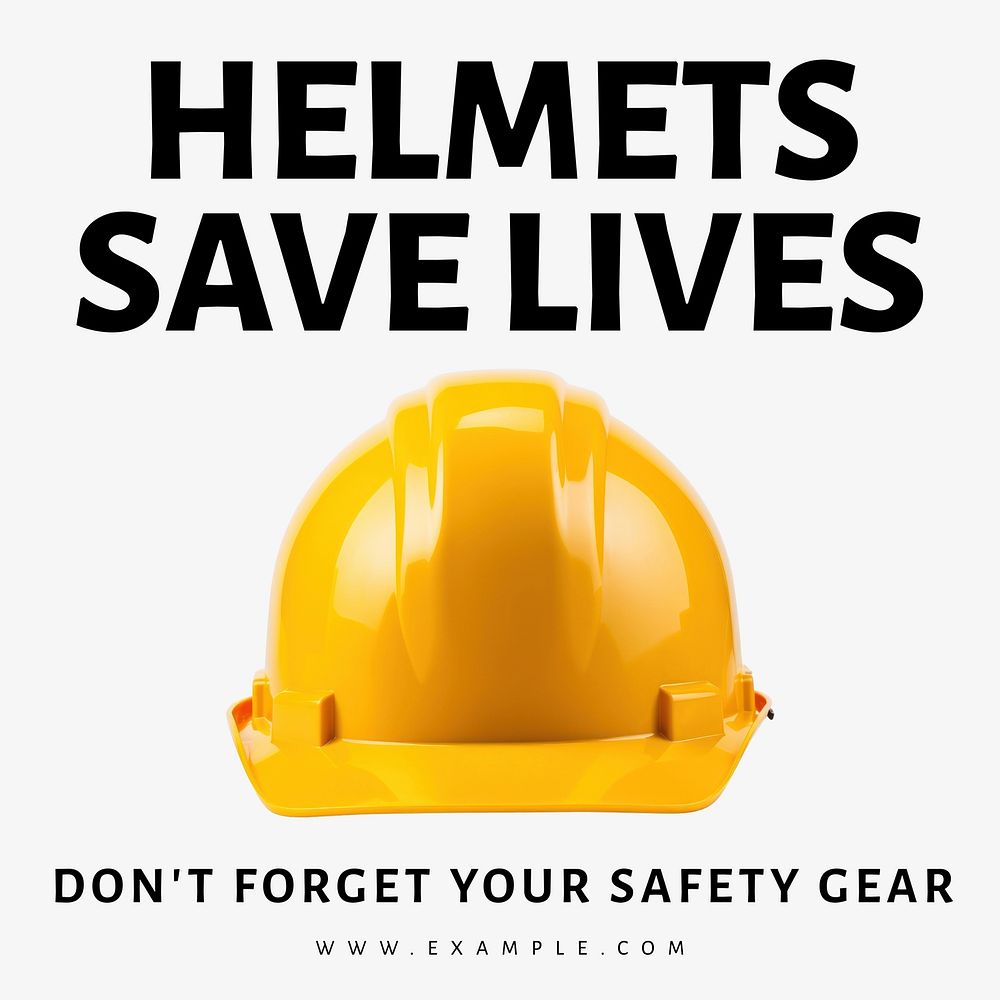 Wear helmets Instagram post template
