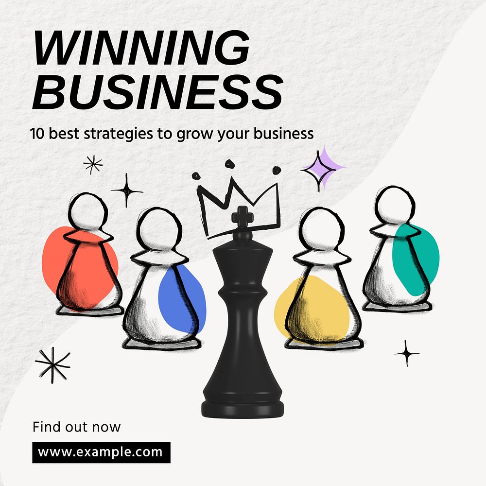 Winning business Instagram post template