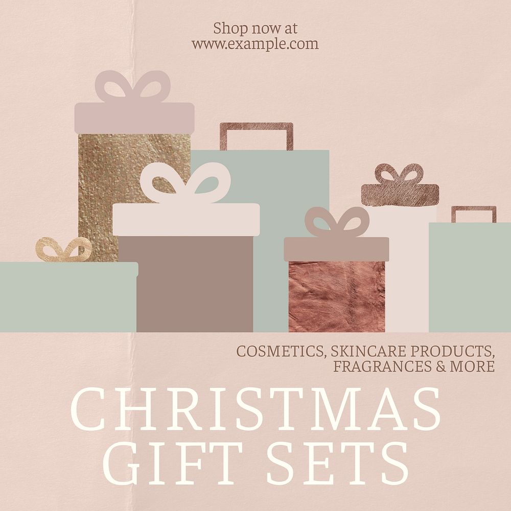 Christmas gift Instagram post template