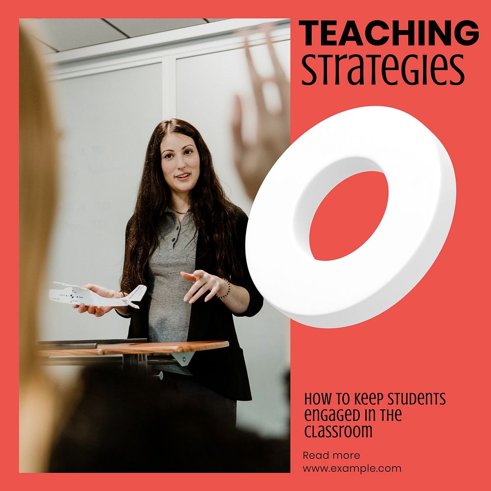 Teaching strategies Facebook post template