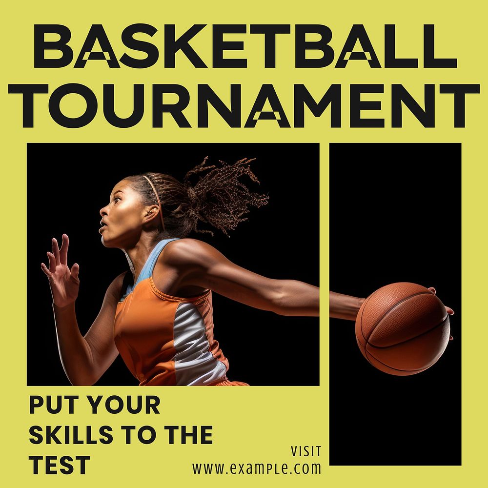 Basketball tournament Facebook post template