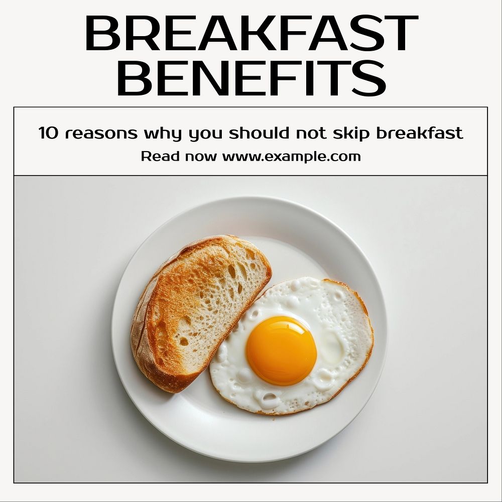 Healthy breakfast Instagram post template