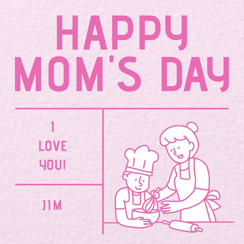 Happy mom's day Instagram post template