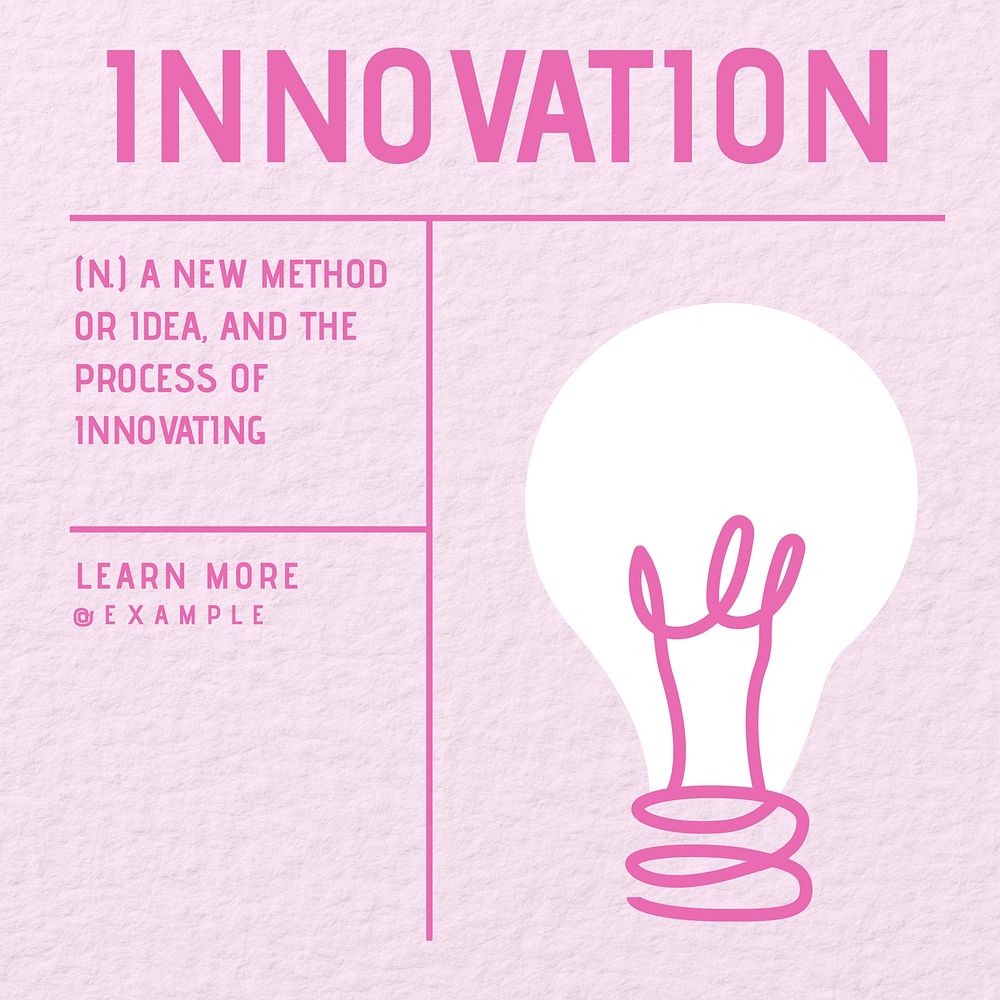Innovation Instagram post template  design