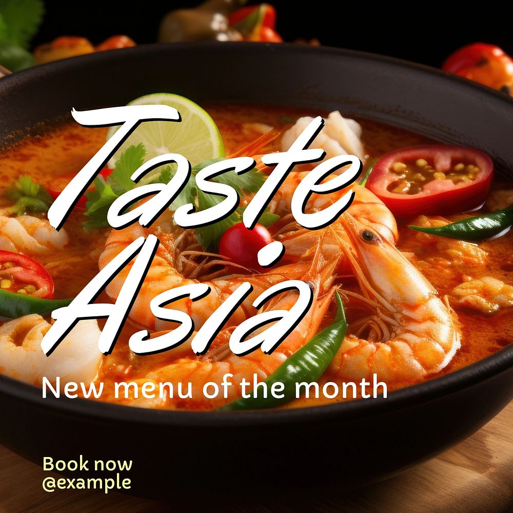 Taste Asia Instagram post template