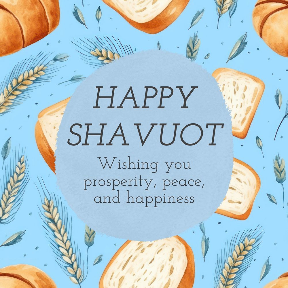 Happy Shavuot Instagram post template