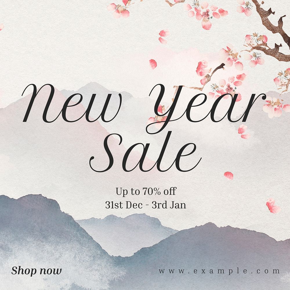 New Year sale Instagram post template