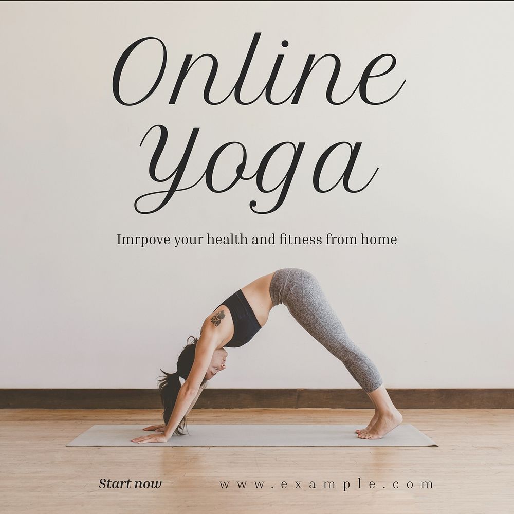 Online yoga Instagram post template