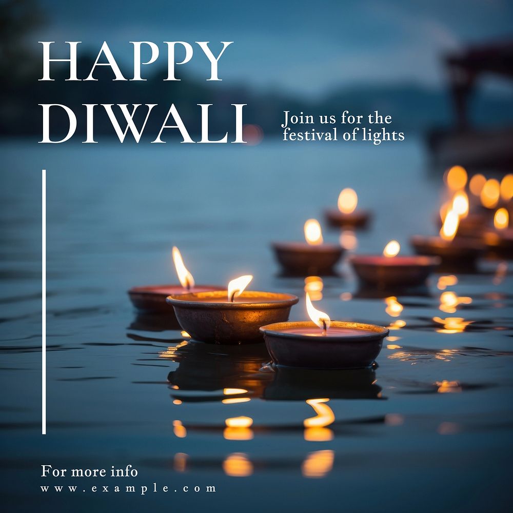 Happy Diwali Instagram post template
