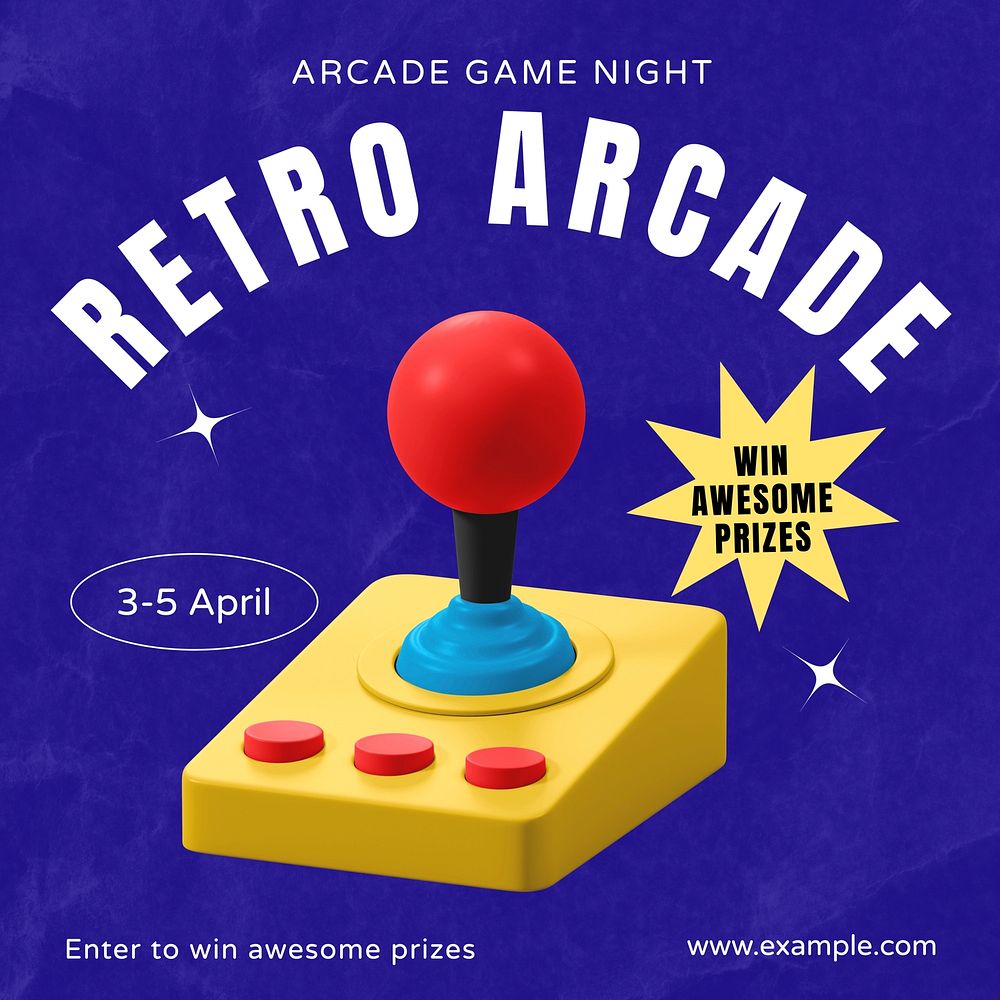 Retro Arcade Instagram post template