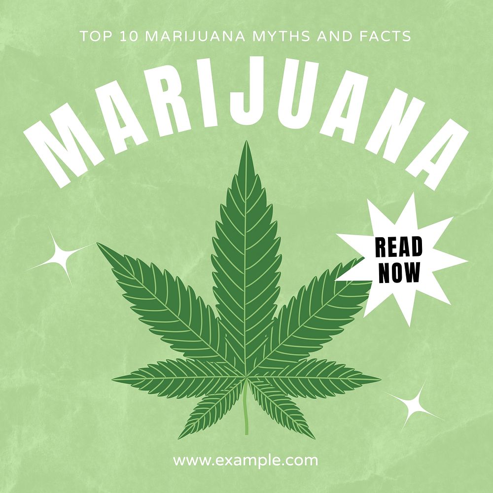 Marijuana Instagram post template  