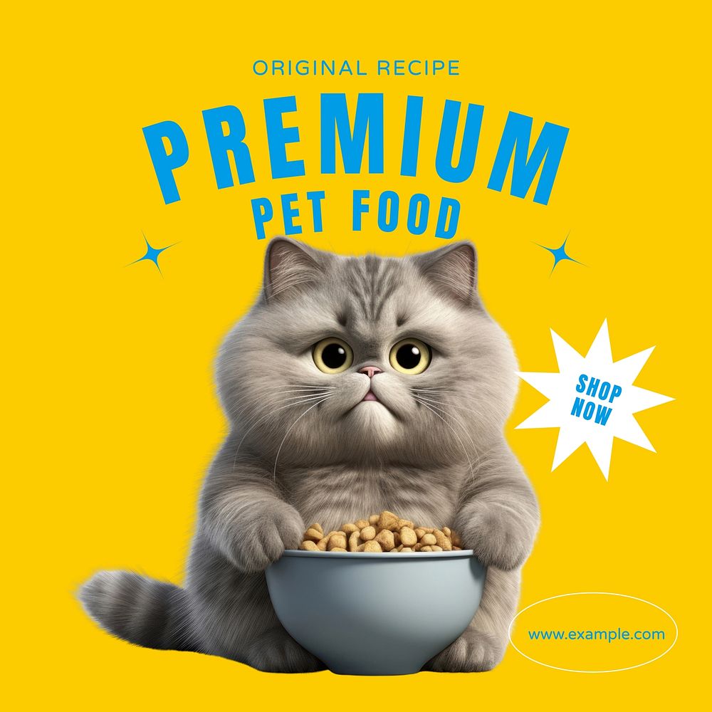 Premium pet food Instagram post template