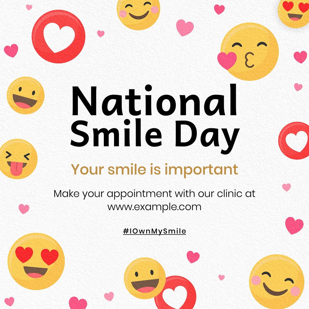 Smile day Instagram post template