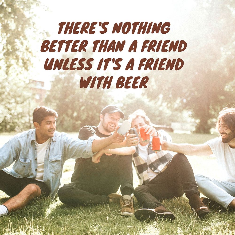 Funny friendship quote Instagram post template