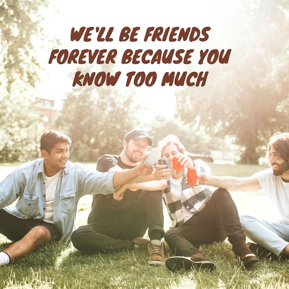 Friendship quote Instagram post template
