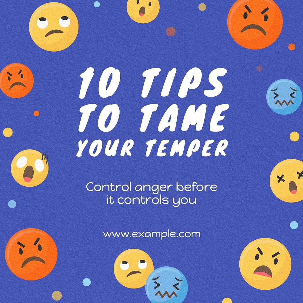 Anger management Instagram post template