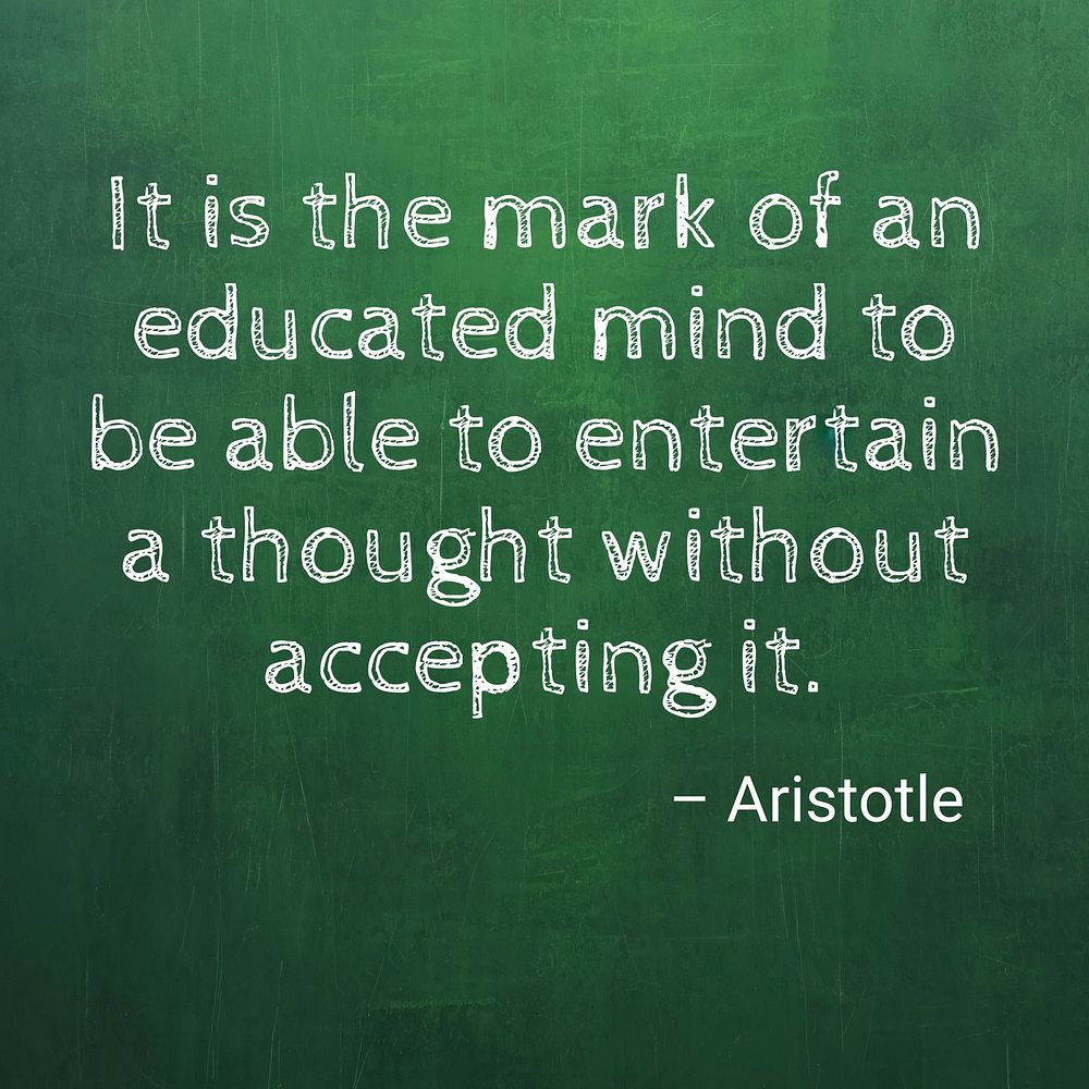 Aristotle's  quote Instagram post template
